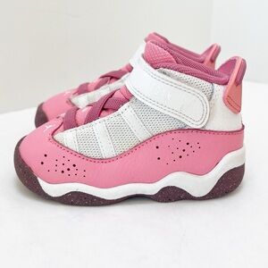 Air Jordan 6 Pink Toddler Girls Sneakers Size 6C